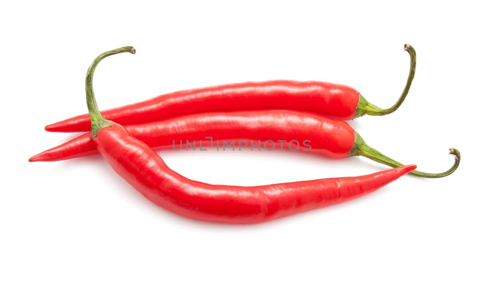 Red hot chili pepper isolated on white background