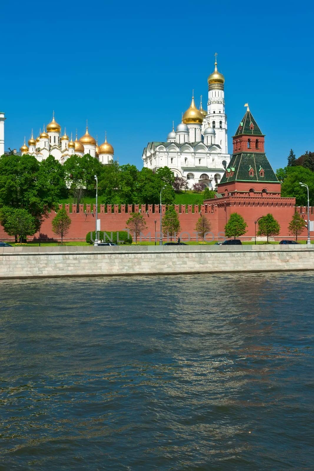 Beautiful view of  Moscow Kremlin and Moskva river, Russia
