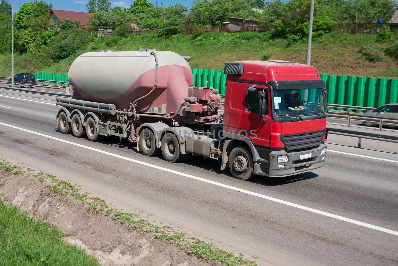 Beautiful photo of big truck on highway