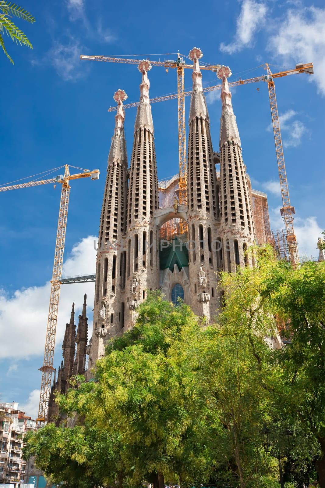 Famous architecture masterpiece Sagrada Familia in Barcelona, Spain