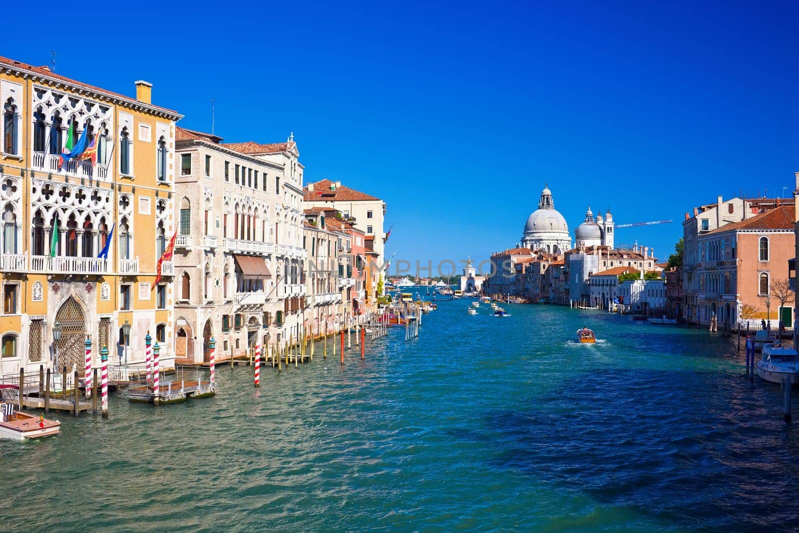 Beautiful view of famous Grand Canal in Venice, Italy