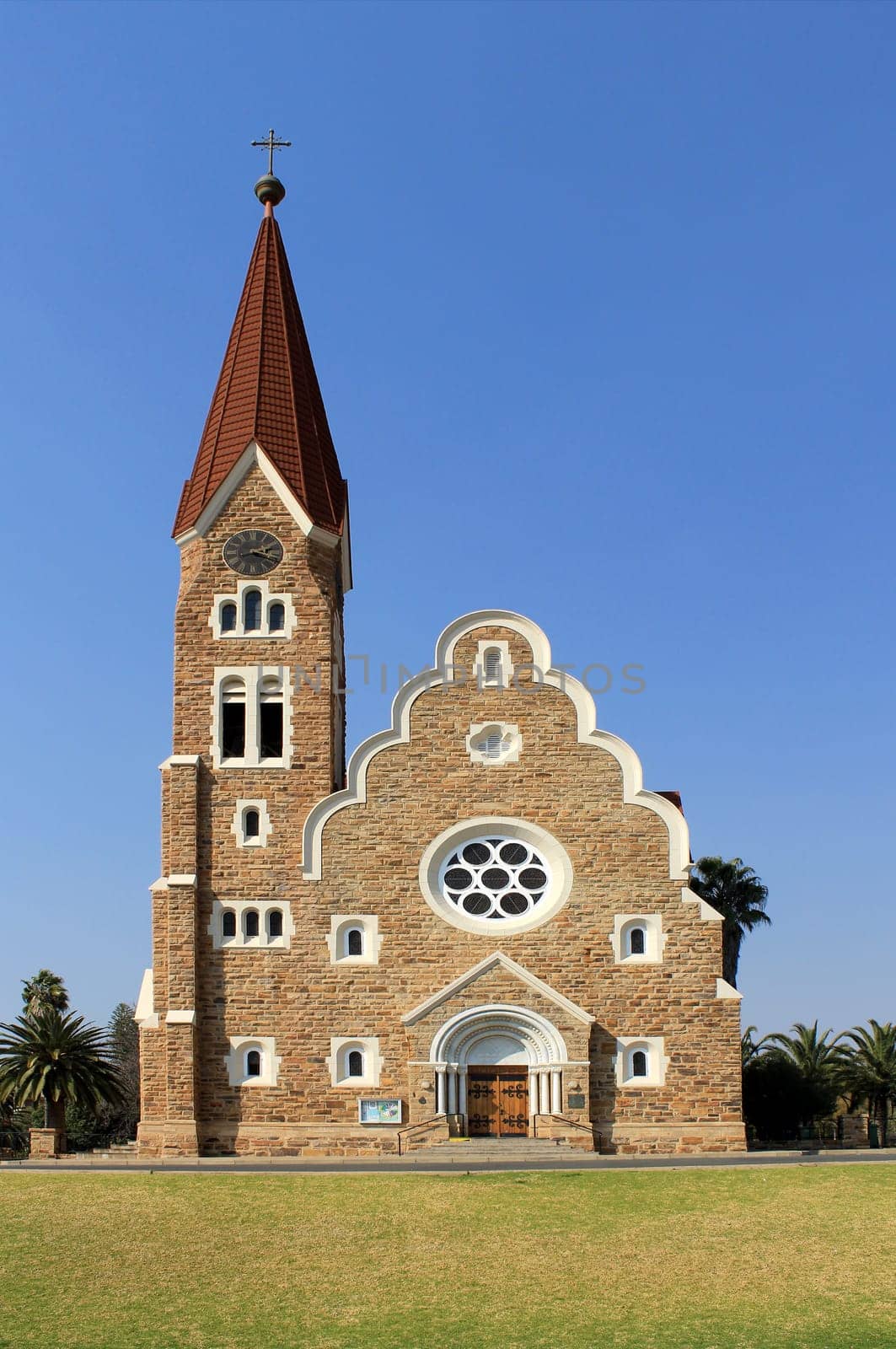 Christuskirche, famous Lutheran church landmark in Windhoek, Namibia