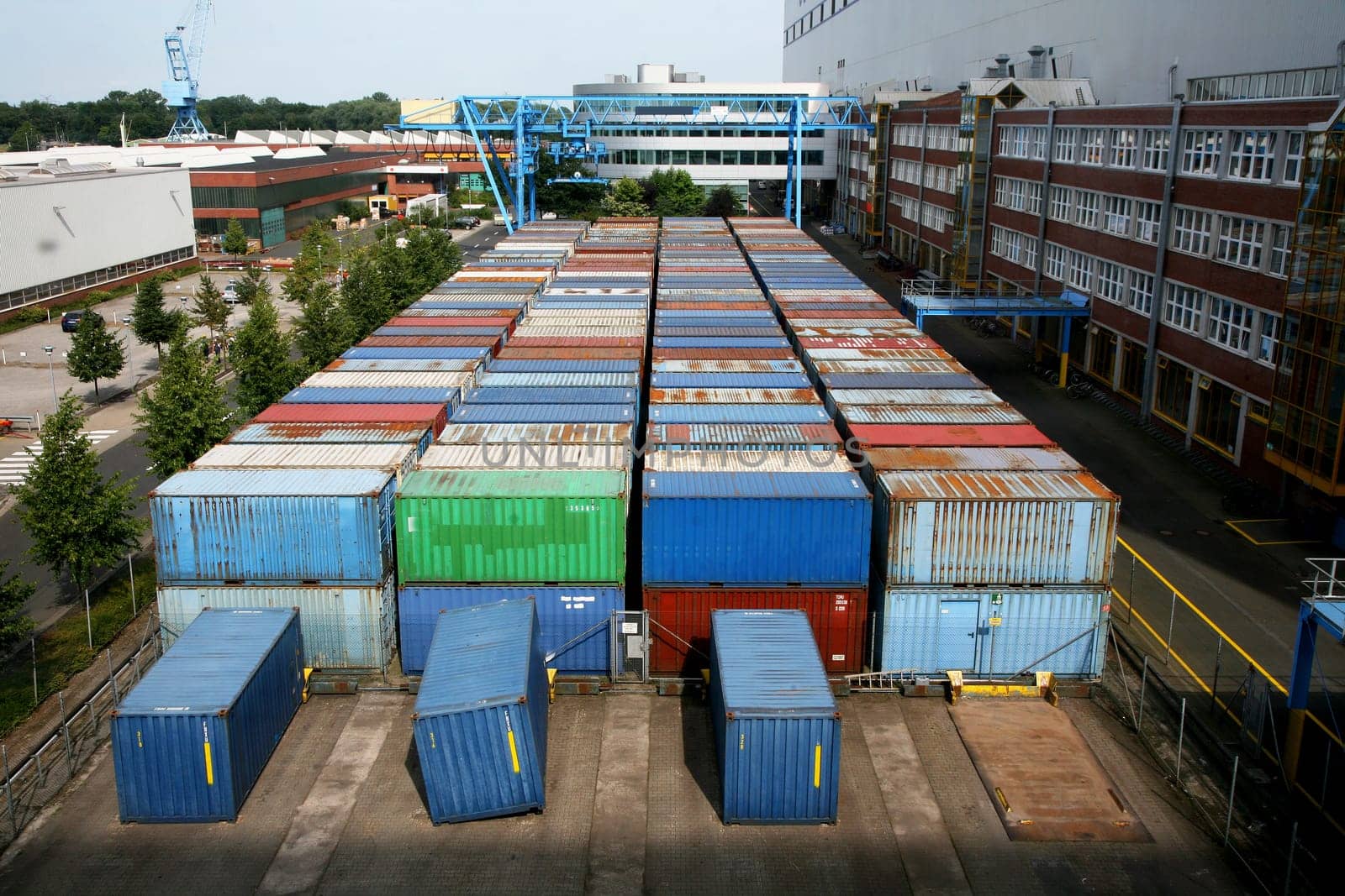 Container at the shipyard