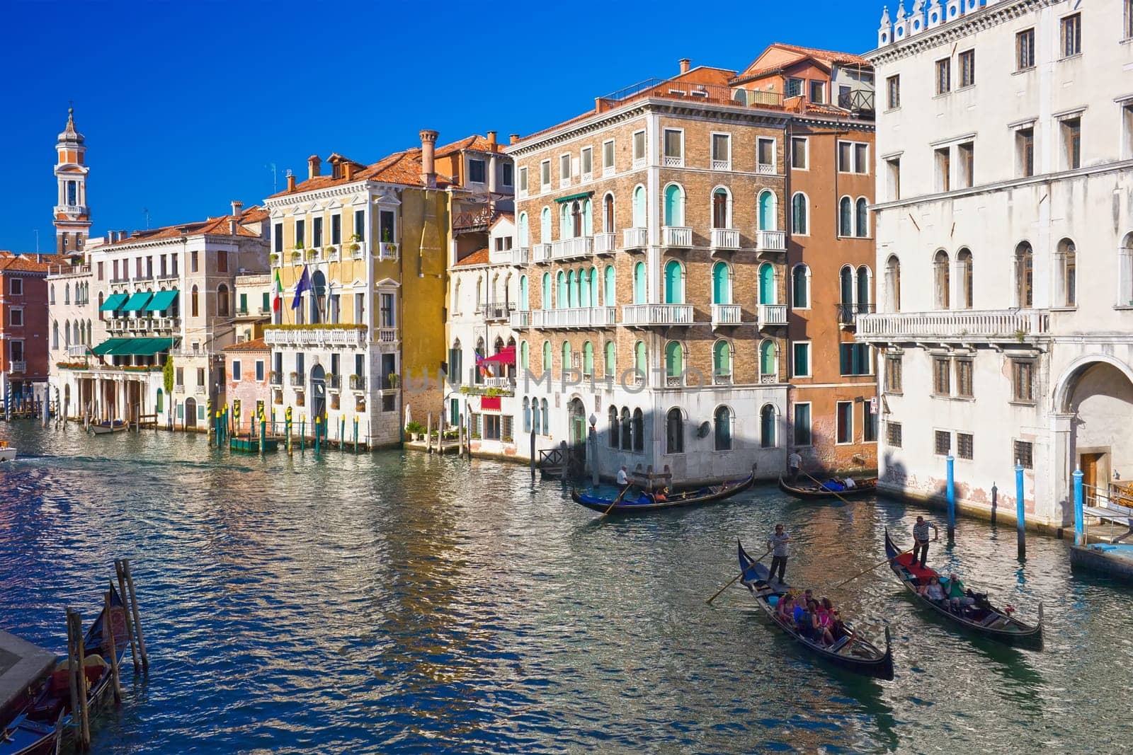 Beautiful view of famous Grand Canal in Venice, Italy