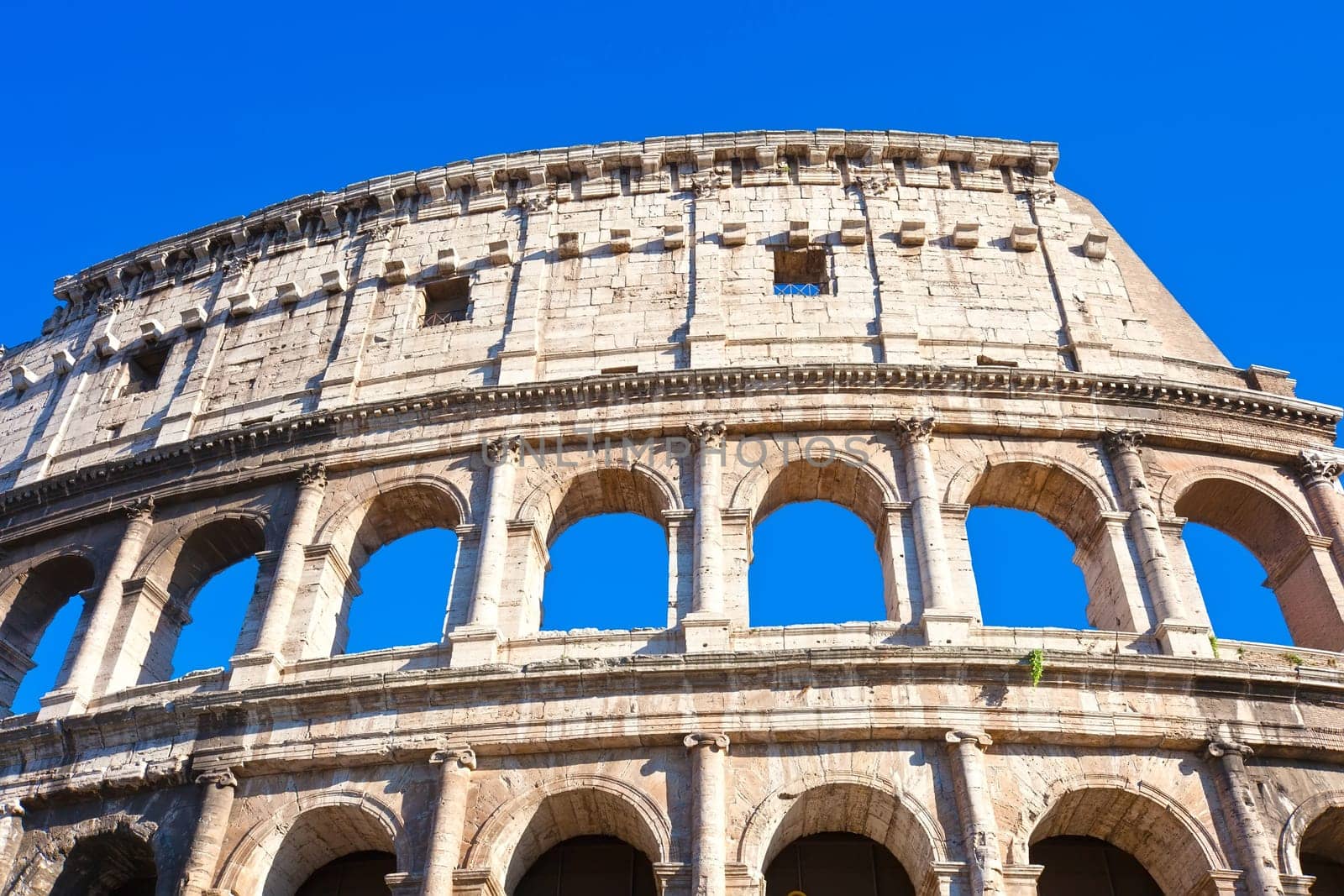 Beautiful view of famous ancient Colosseum in Rome, Italy