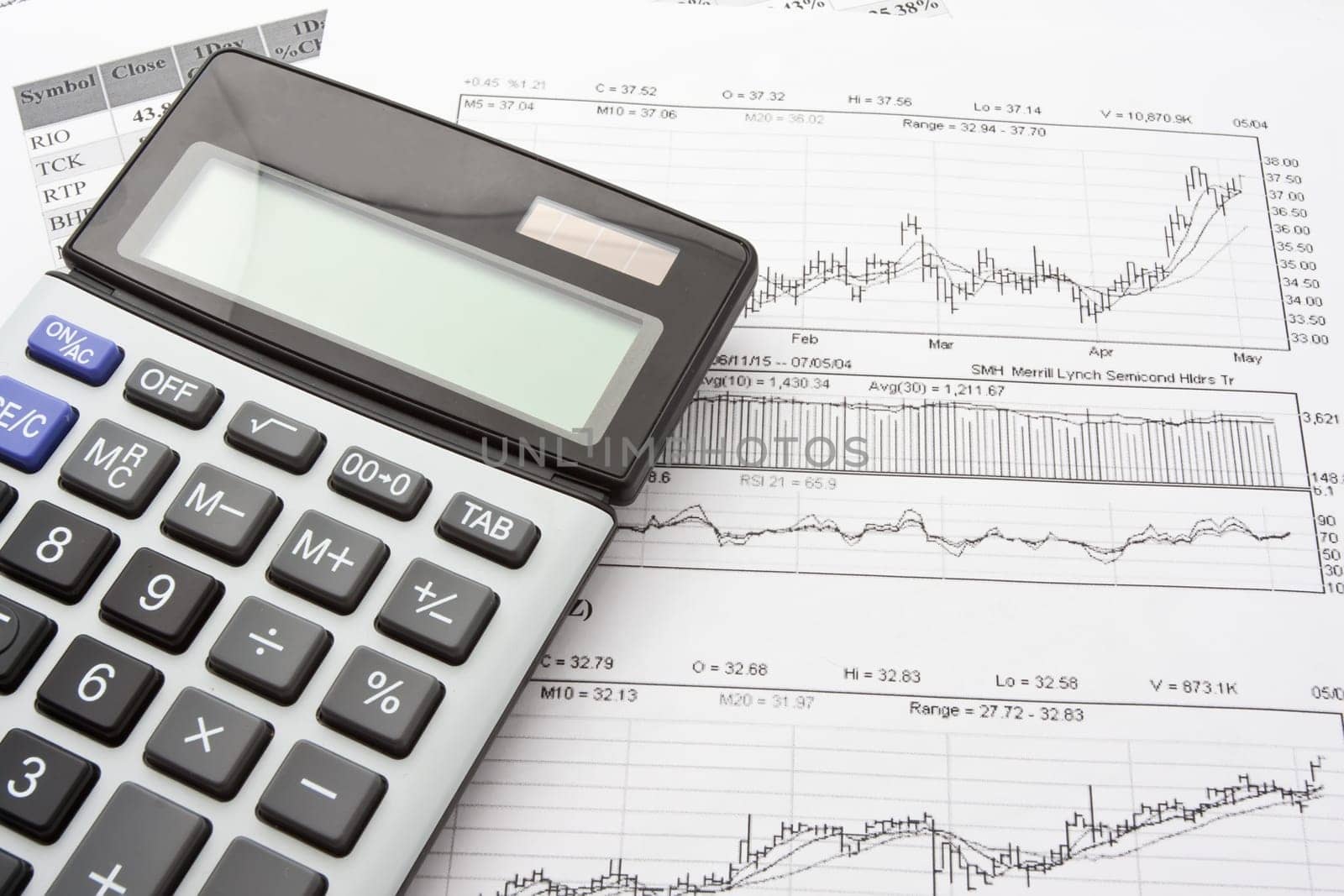 Close-up photo of business objects