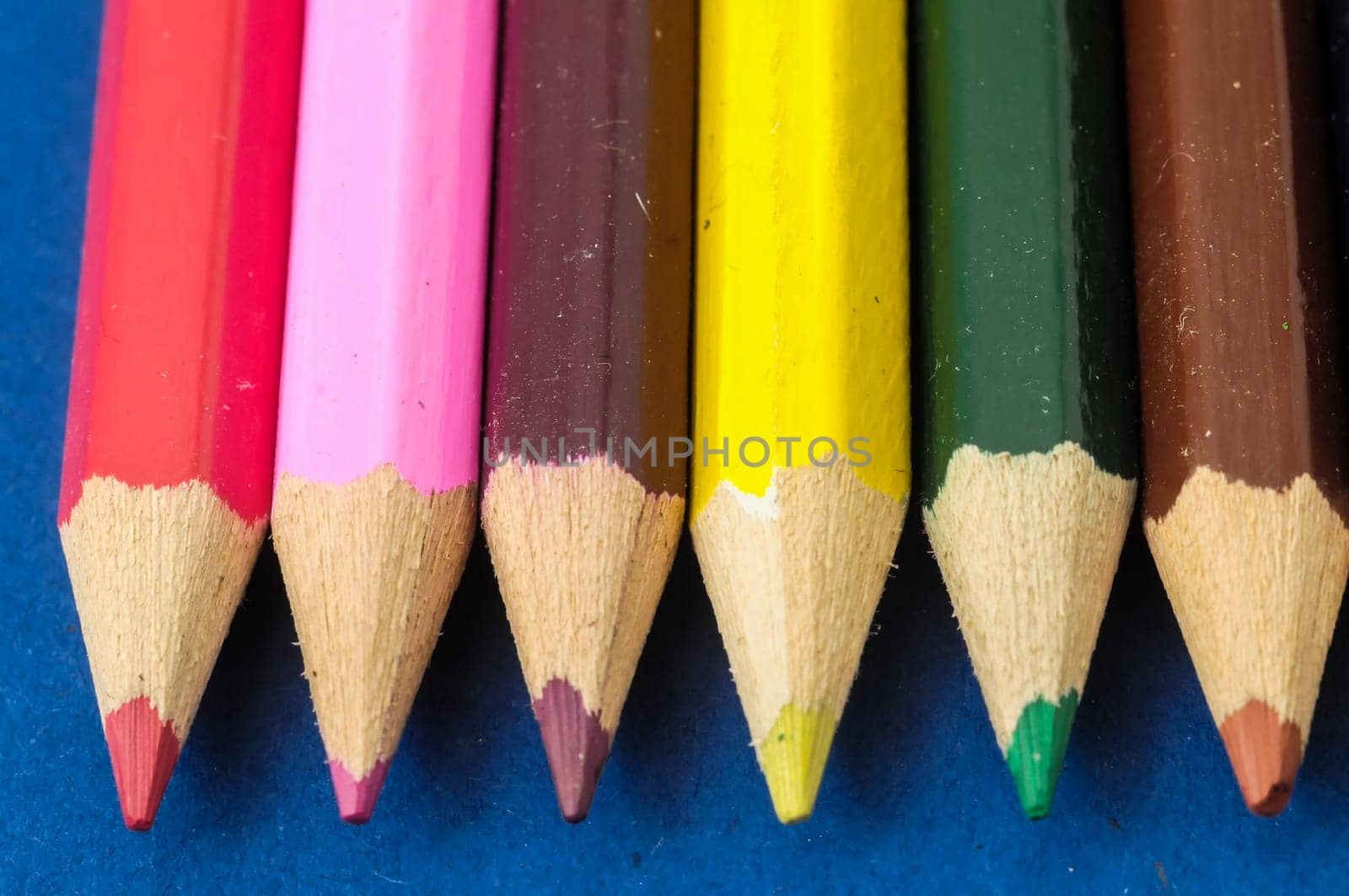 New Pencils Textured Set on a Colored Background