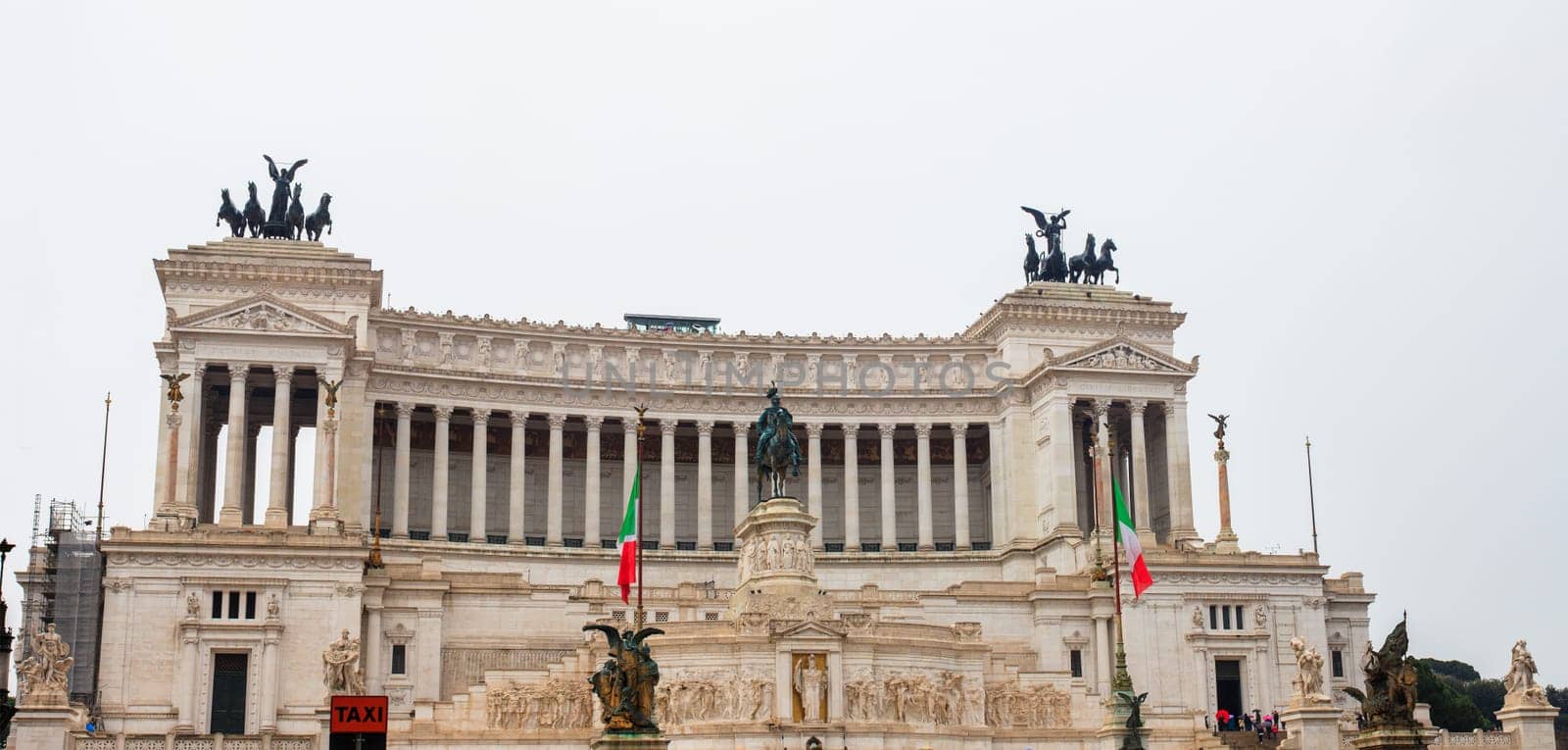 The Altare della Patria (Altar of the Fatherland) also known as the Monumento Nazionale a Vittorio Emanuele II (National Monument to Victor Emmanuel II) or "Il Vittoriano"" in Rome, Italy"