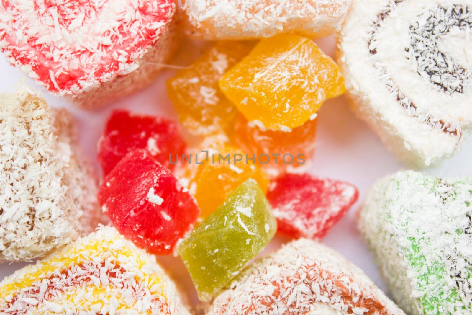 Sweet Turkish delight traditional dessert.