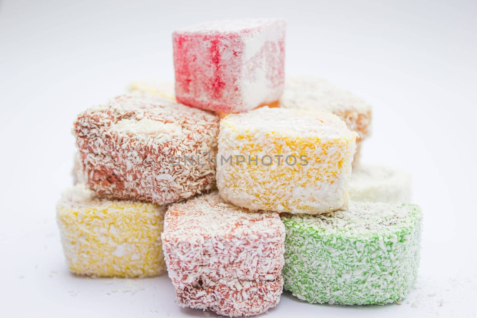 Sweet Turkish delight traditional dessert.