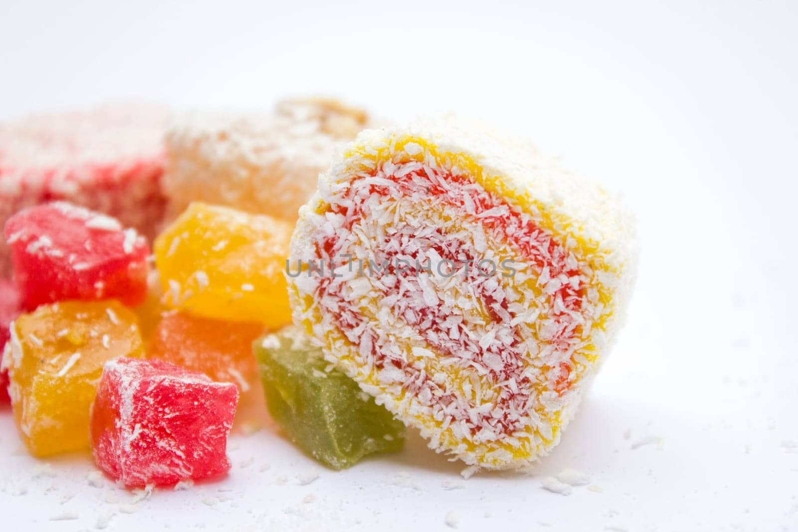 Sweet Turkish delight traditional dessert.