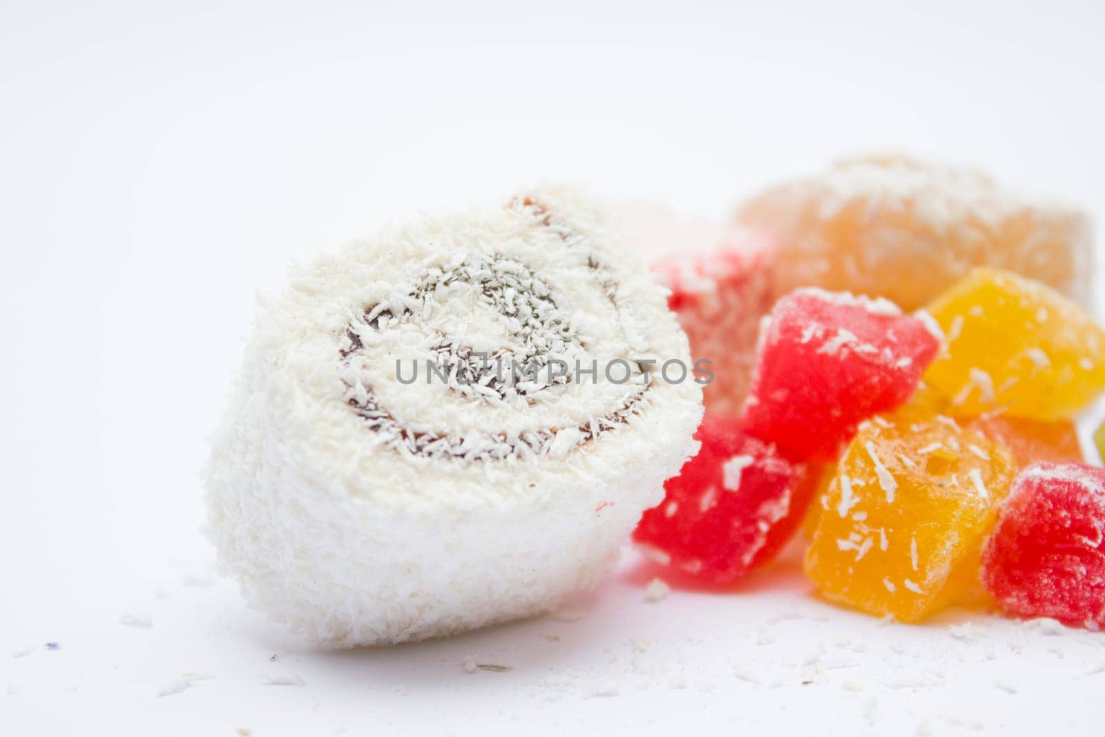 Sweet Turkish delight traditional dessert.
