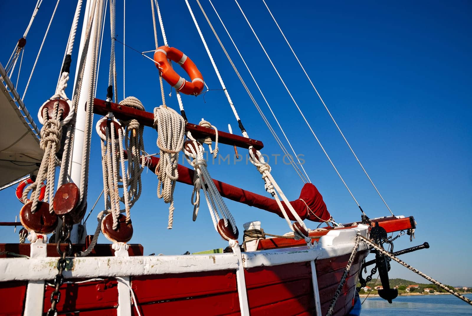 Rigging of an old boat