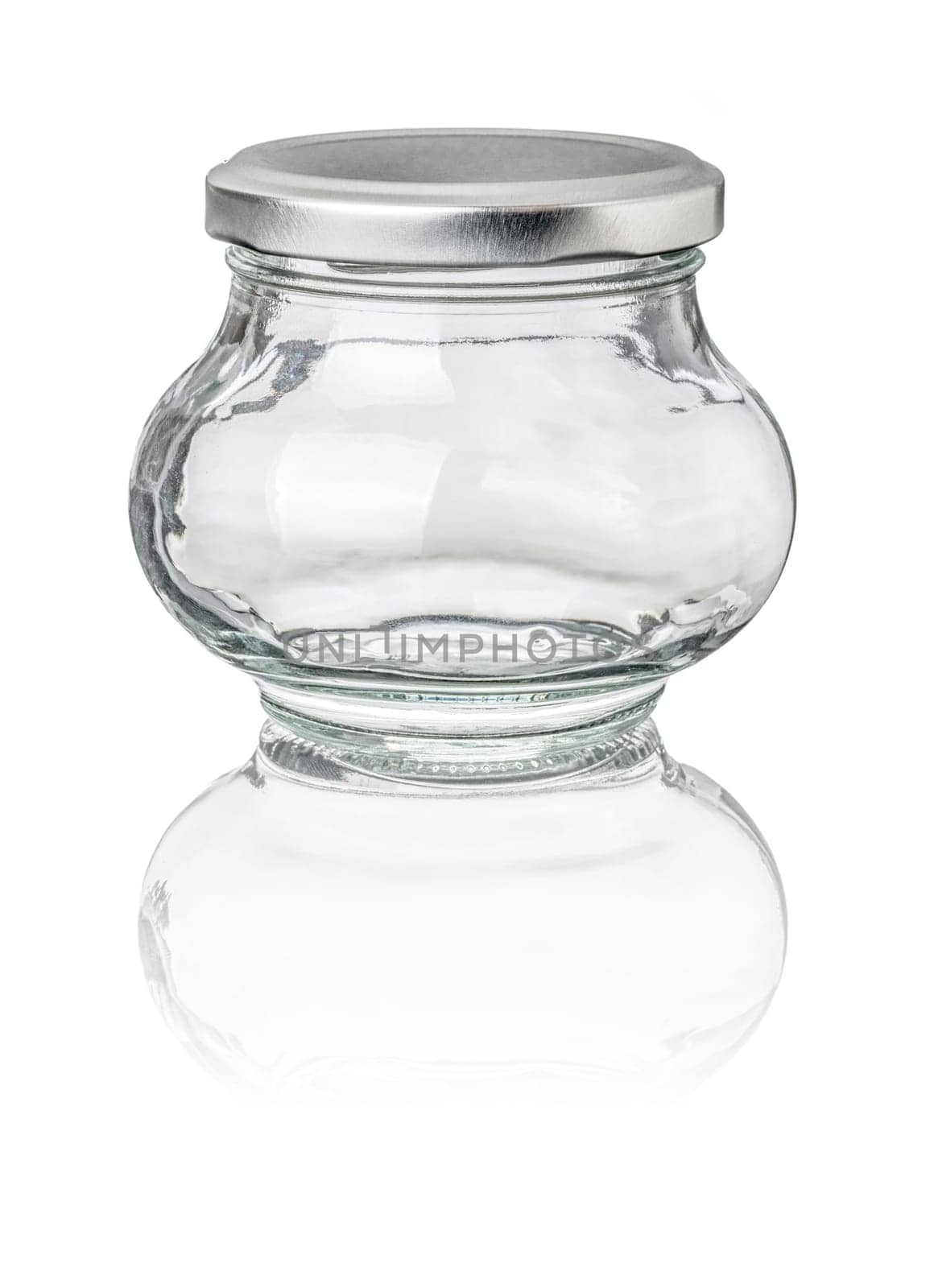 free-standing bulbous jam jar