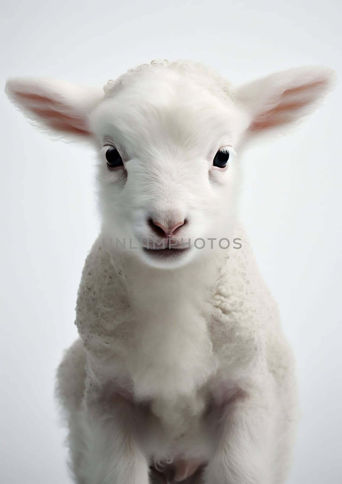 White lamb animal mammal sheep by Vichizh