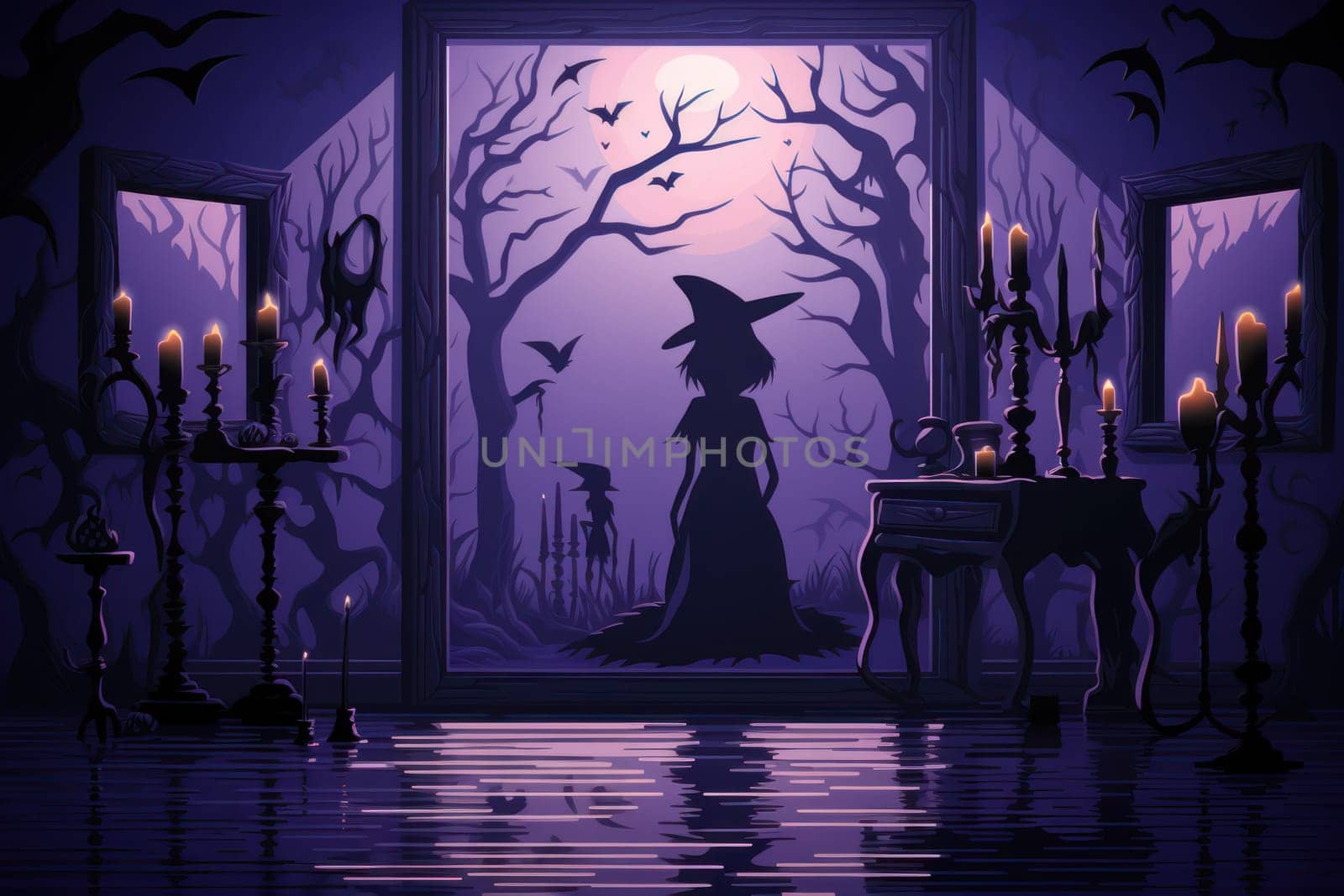 A mesmerizing portrayal of enchanted shadow mirrors, each reflecting tantalizing glimpses of parallel realms and alternate versions of oneself.
