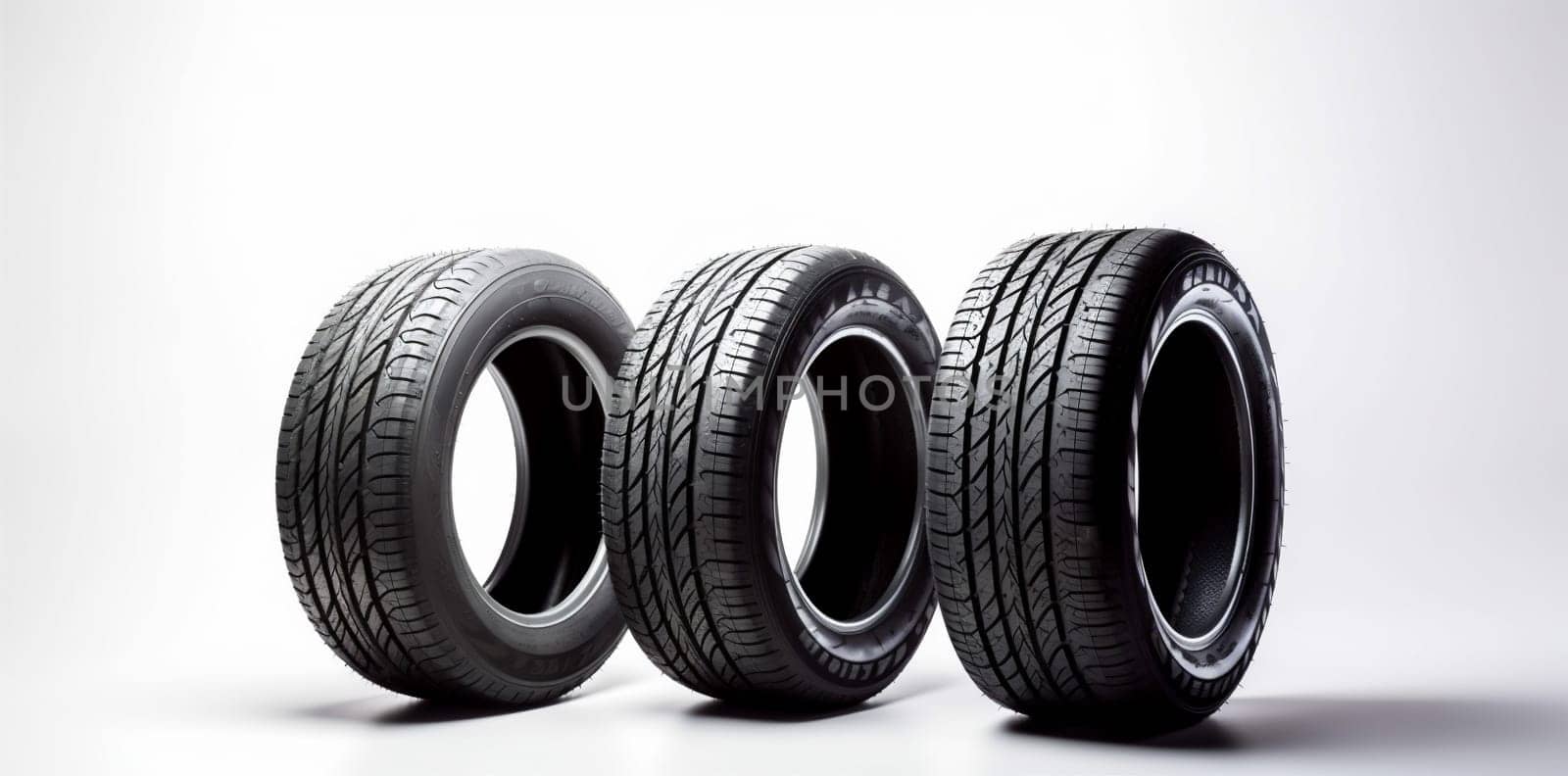 tire isolated tyre object wheel background auto rubber car automobile rim. Generative AI. by Vichizh