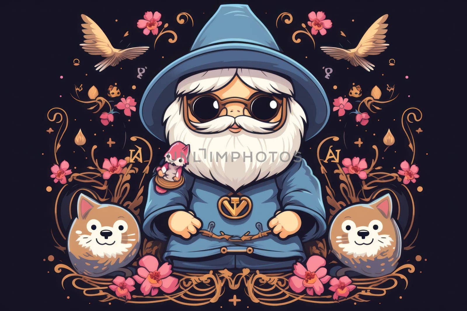 A mesmerizing portrayal of venerable and formidable wizards, exuding wisdom as they masterfully cast intricate arcane spells, wielding ancient staffs adorned with mystic runes.