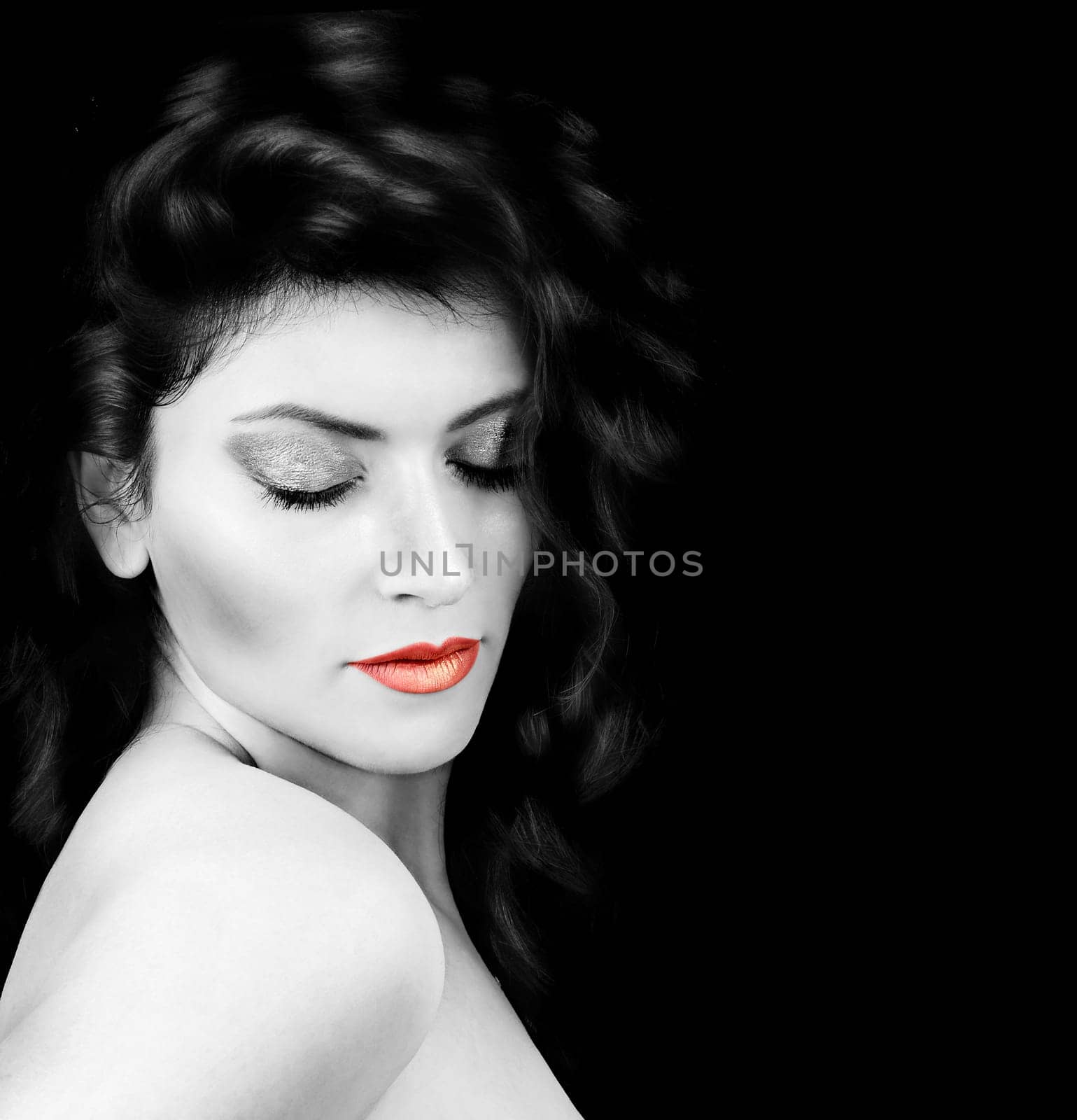 Beauty Woman portrait with long hair. Beautiful Brunette Girl.