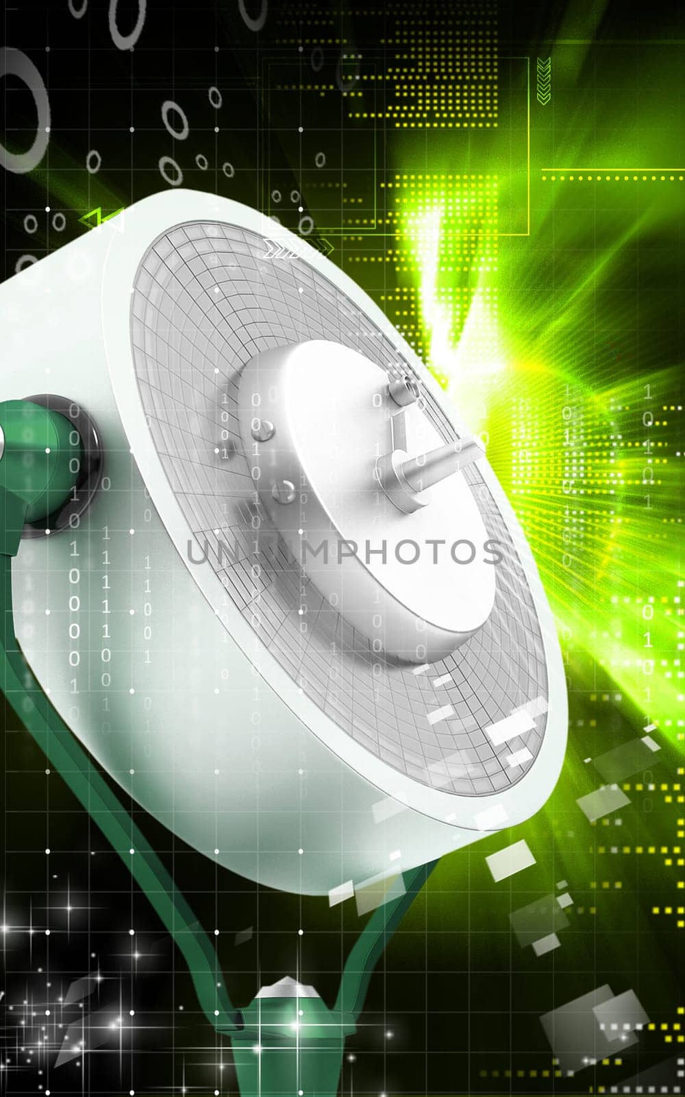 Digital illustration of operation theatre light in colour background