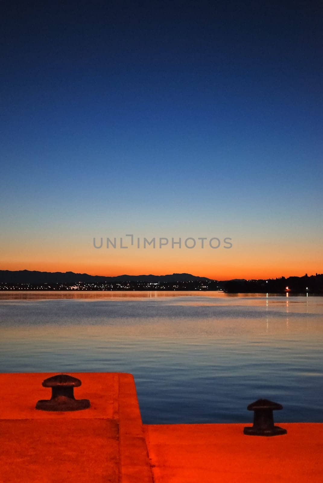 Mole at the harbour at sunrise