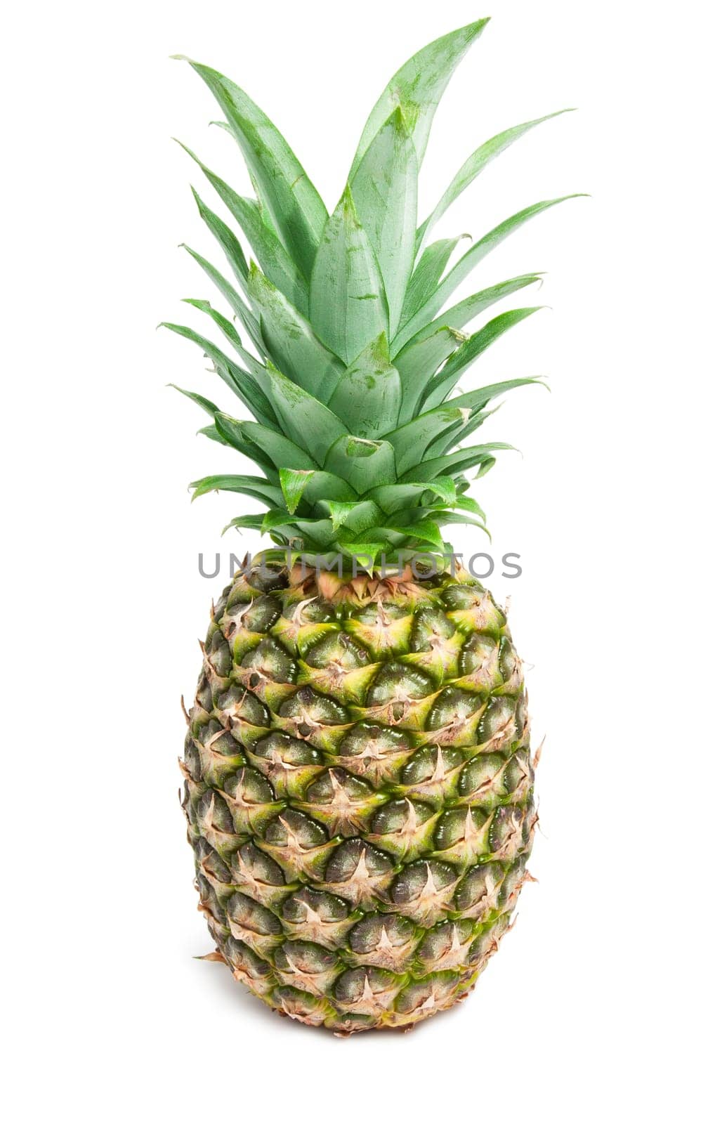 Ripe tasty pineapple isolated on white background