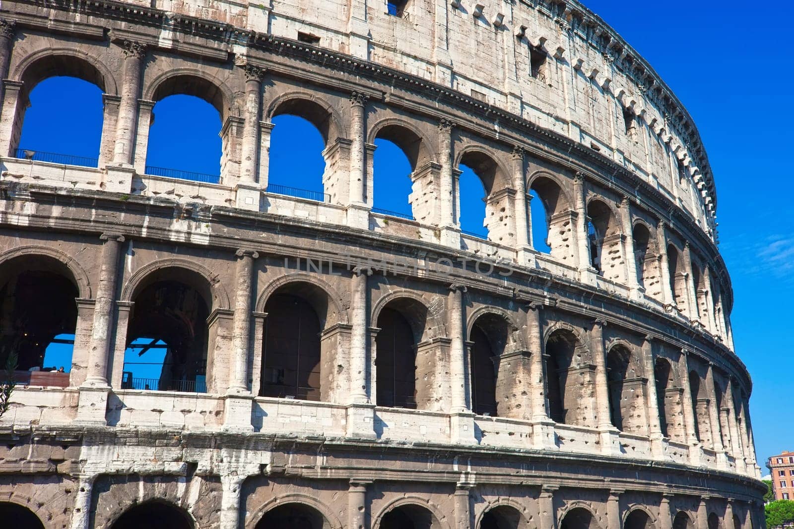 Beautiful view of famous ancient Colosseum in Rome, Italy