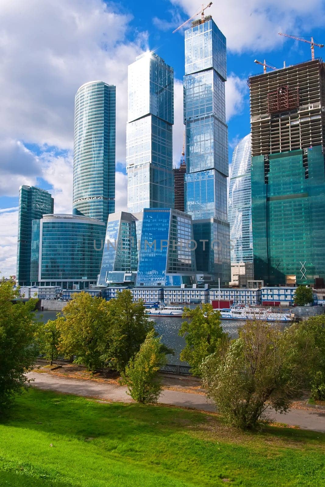 Modern scyscrapers of Moscow city business center