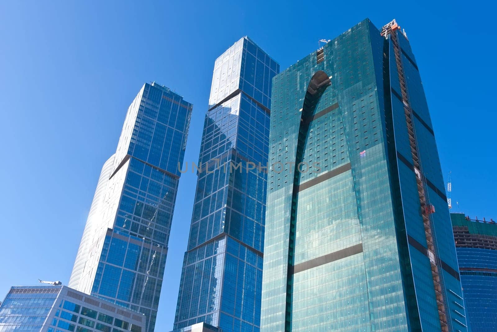 Modern scyscrapers of Moscow city business center