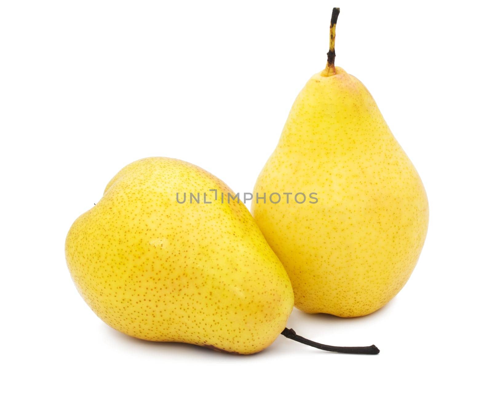 Fresh ripe pears isolated on white background