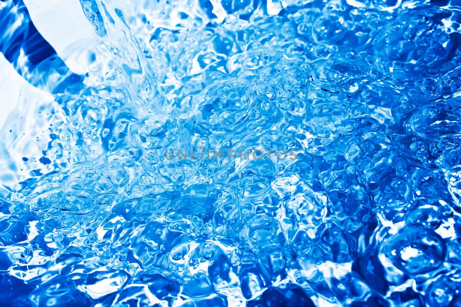 Transparent water splashes on white background