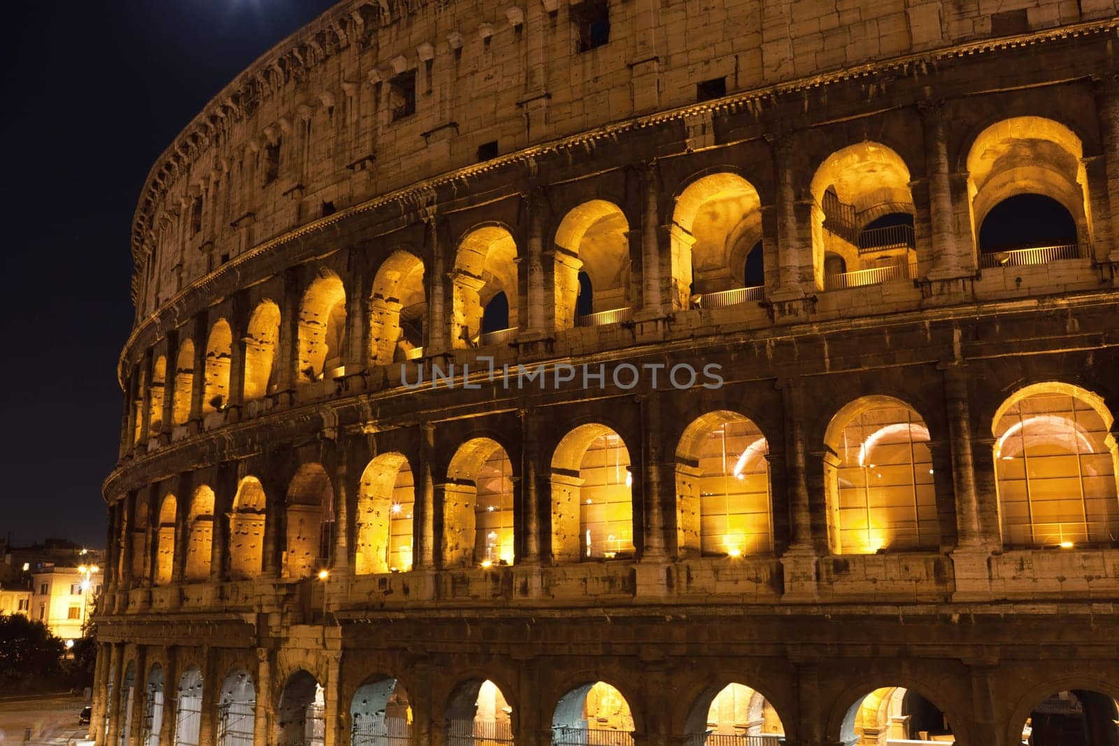 Beautiful view of famous ancient Colosseum in Rome, Italy