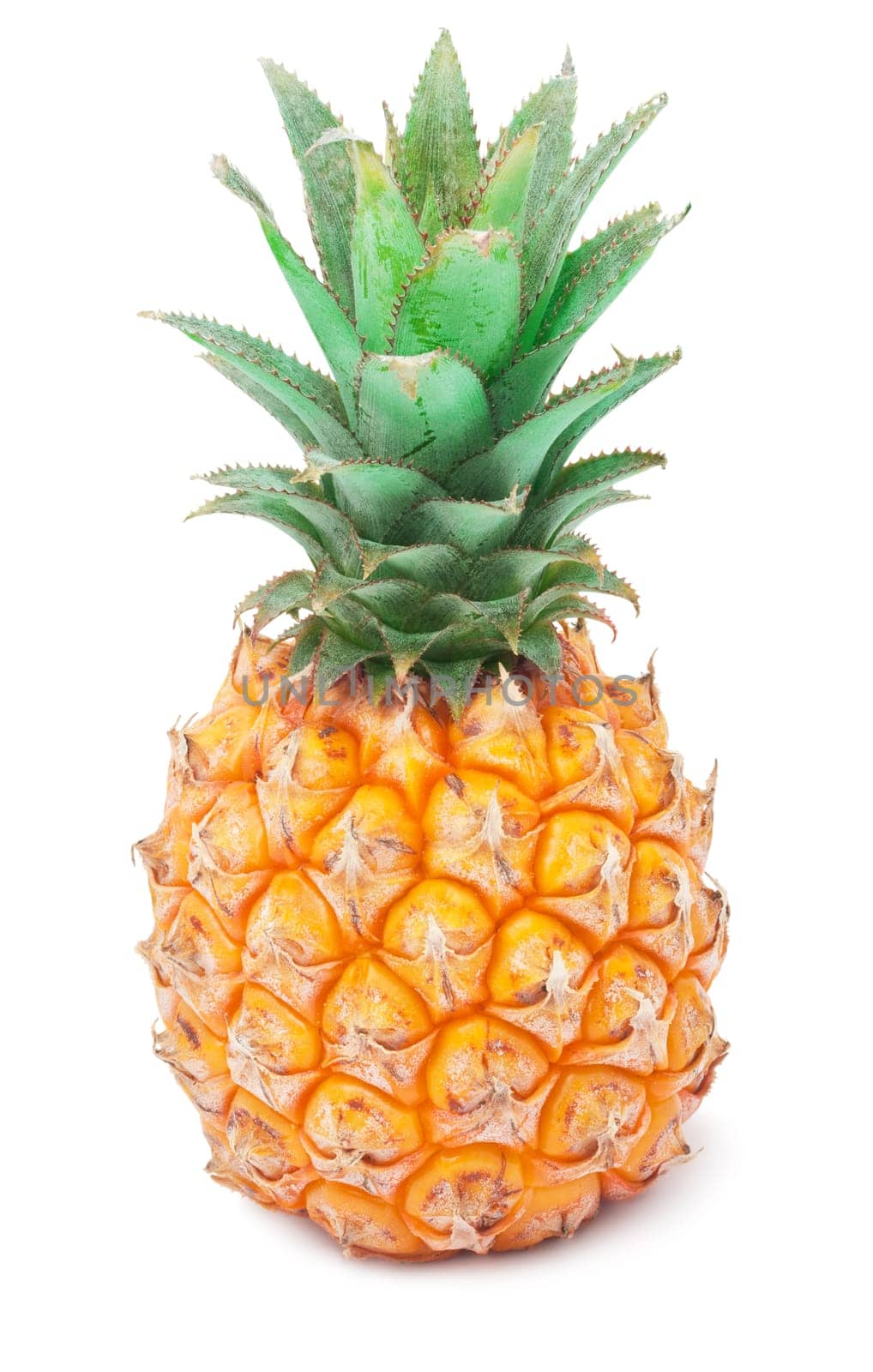 Ripe tasty pineapple isolated on white background