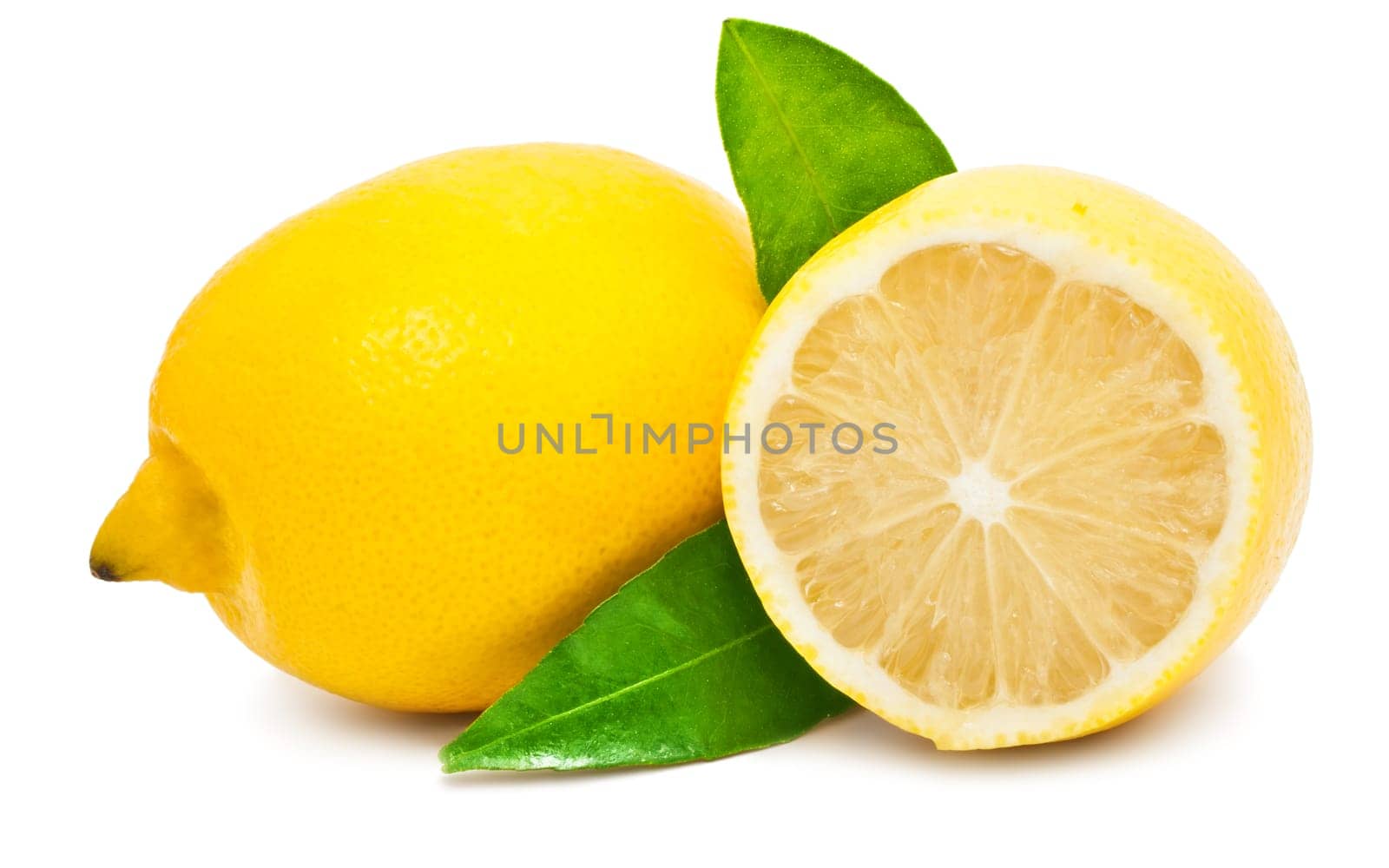 Fresh tasty lemon isolated on white background