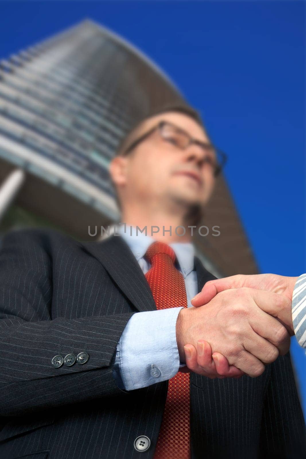 Partnership.  Close-up of business people.