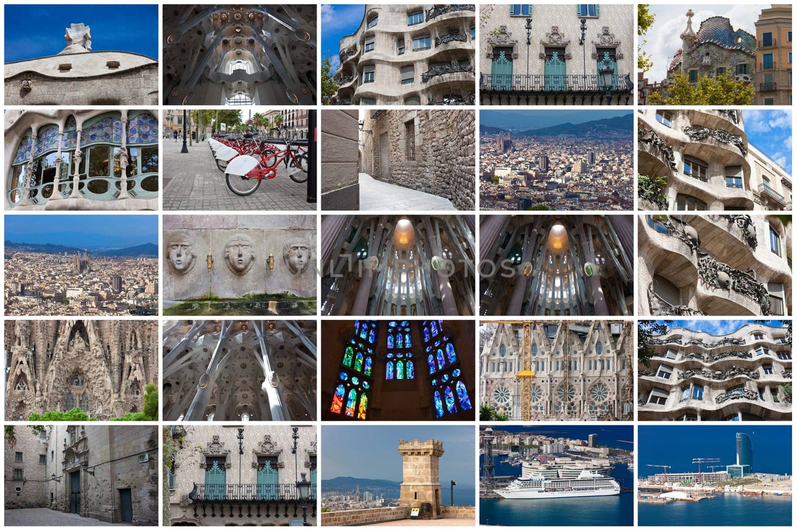 Collection of beautiful photos in Barcelona, Spain