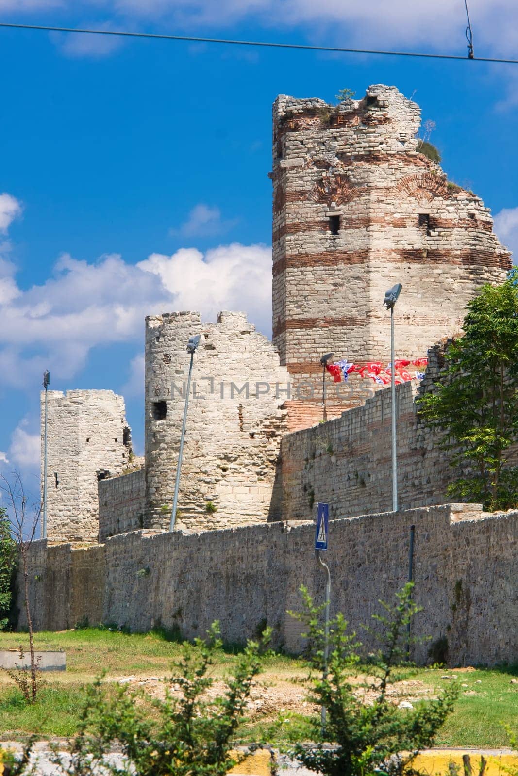 Ancient Byzantine City Walls of Istanbul, Turkey