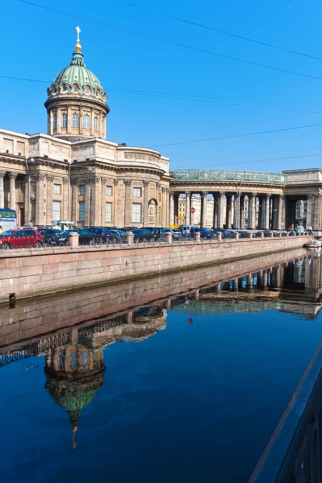 Beautiful view of Kazan Cathedral in Saint Petersburg, Russia
