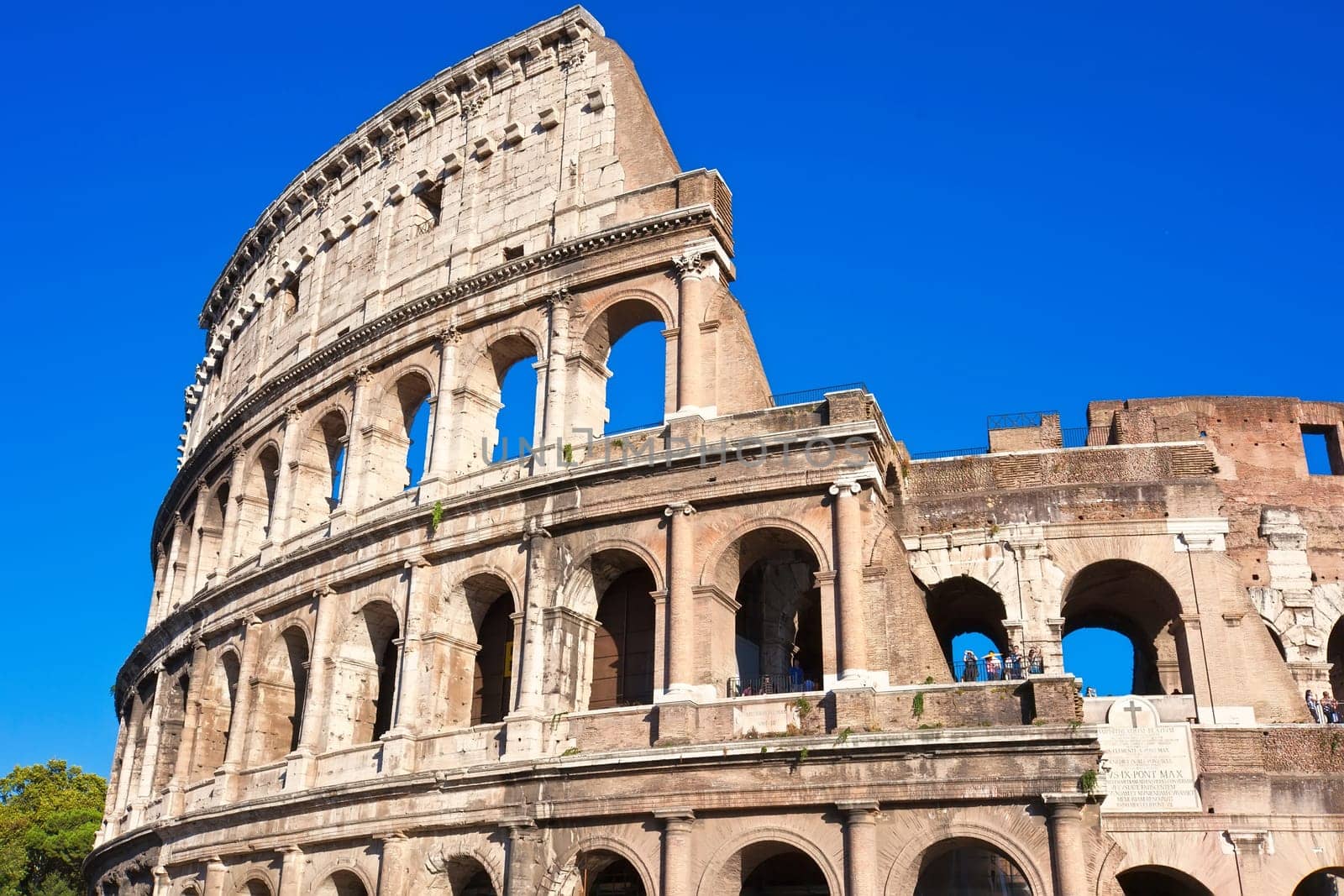 Beautiful view of famous ancient Colosseum in Rome, Italy