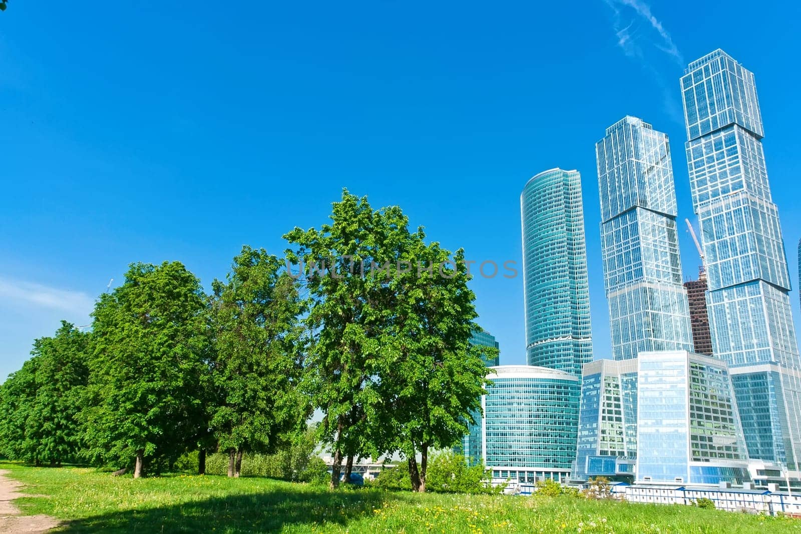 Modern scyscrapers of Moscow city business center