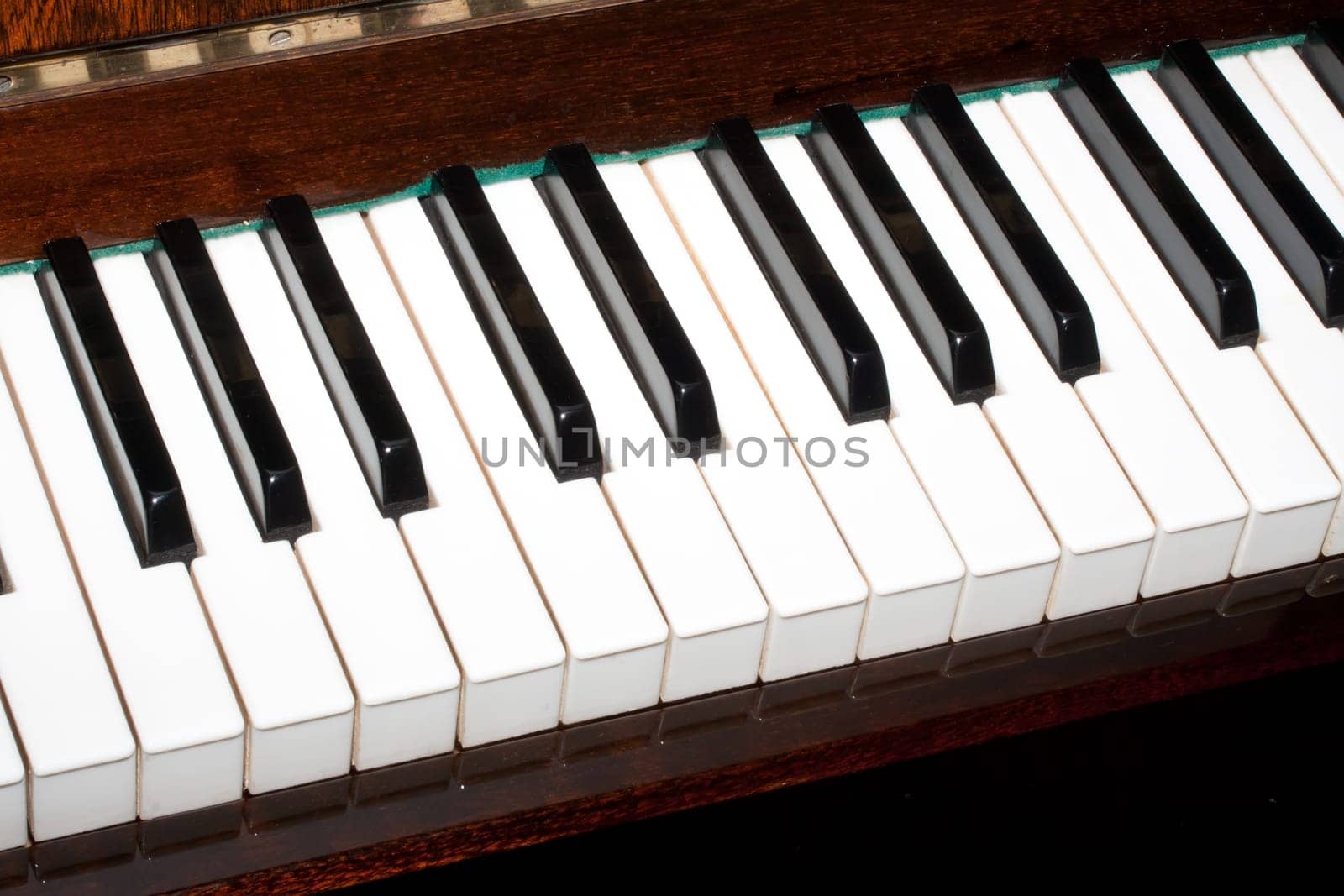 Beautiful close up photo of piano keys