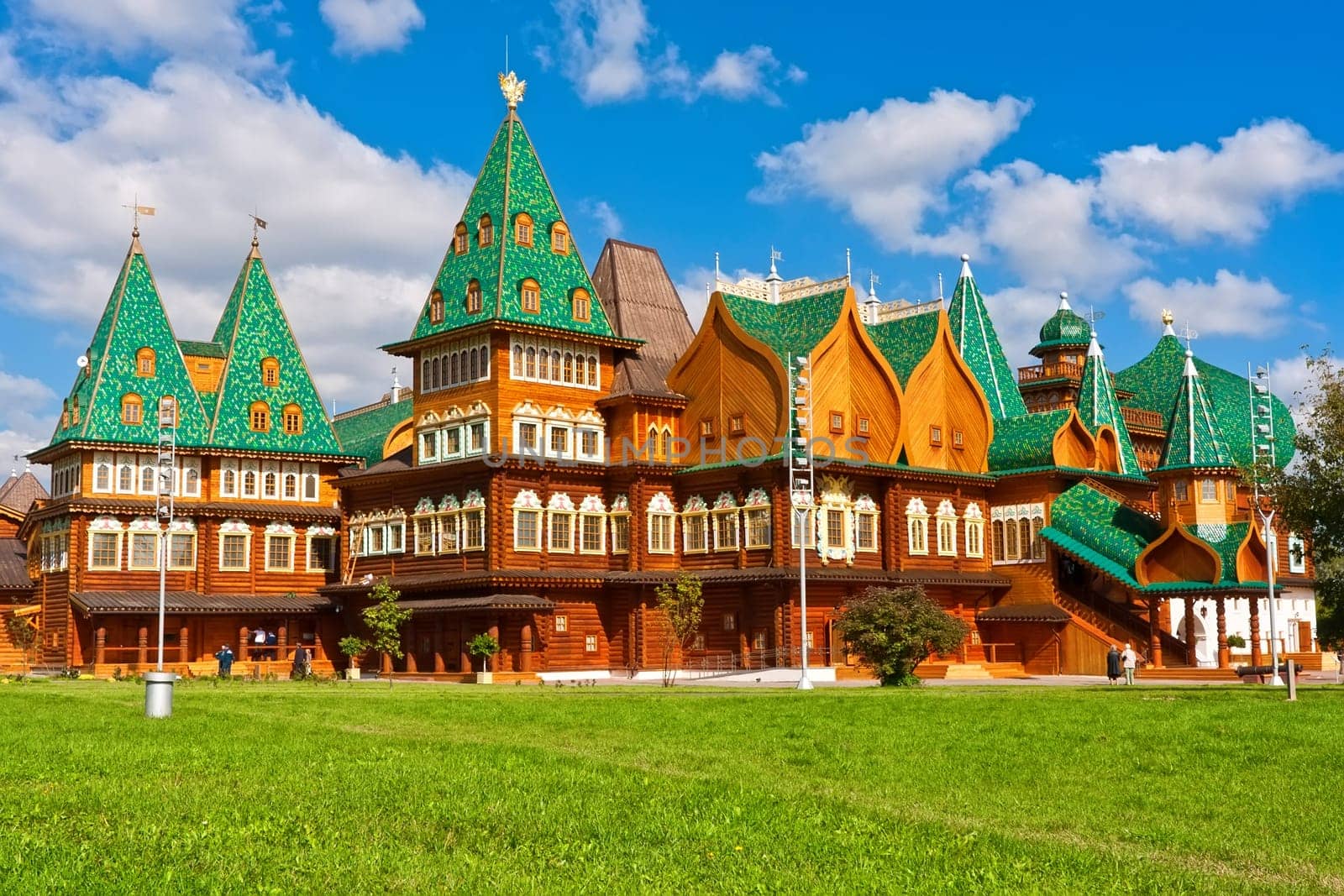 Wooden palace in park Kolomenskoe, Moscow, Russia