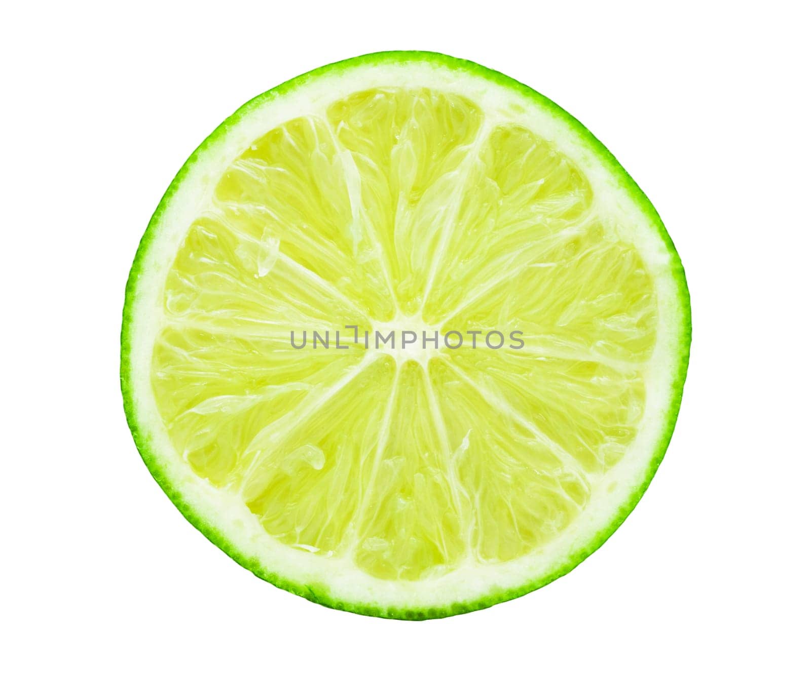Fresh green lime isolated on white background