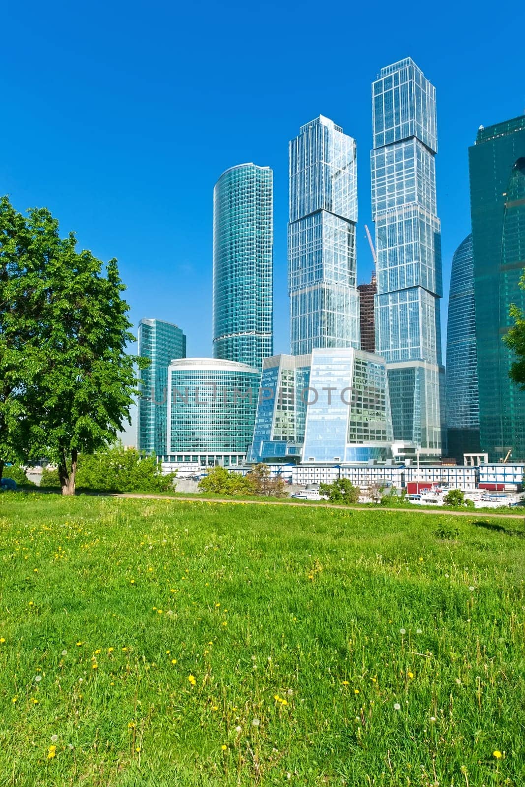 Modern scyscrapers of Moscow city business center
