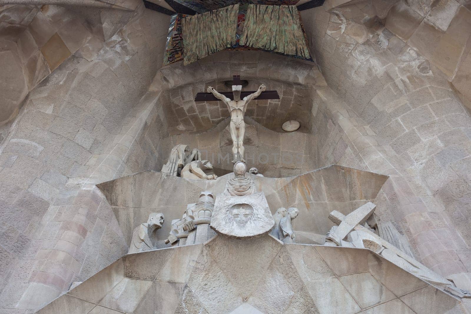 Famous architecture masterpiece Sagrada Familia in Barcelona, Spain