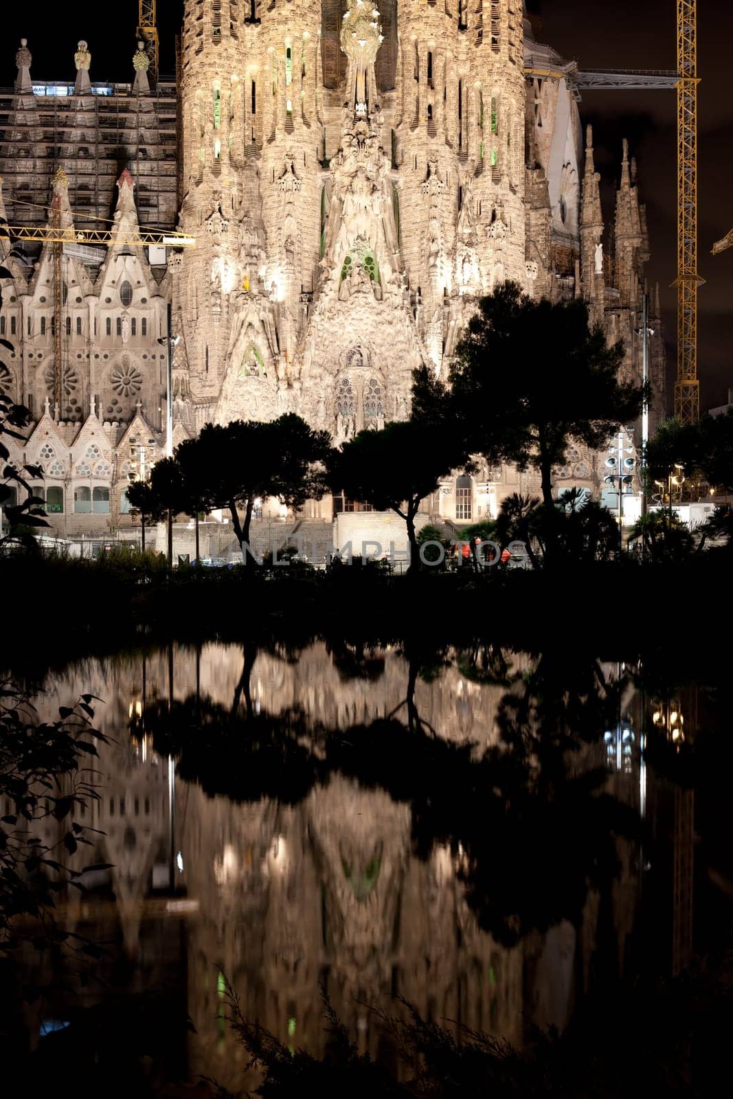 Famous architecture masterpiece Sagrada Familia in Barcelona, Spain