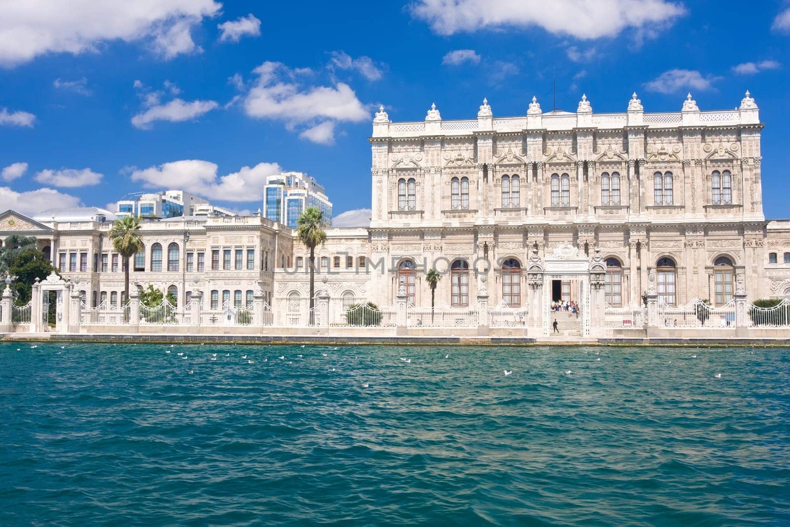 Dolmabahce Palace and Bosphorus in Istanbul, Turkey
