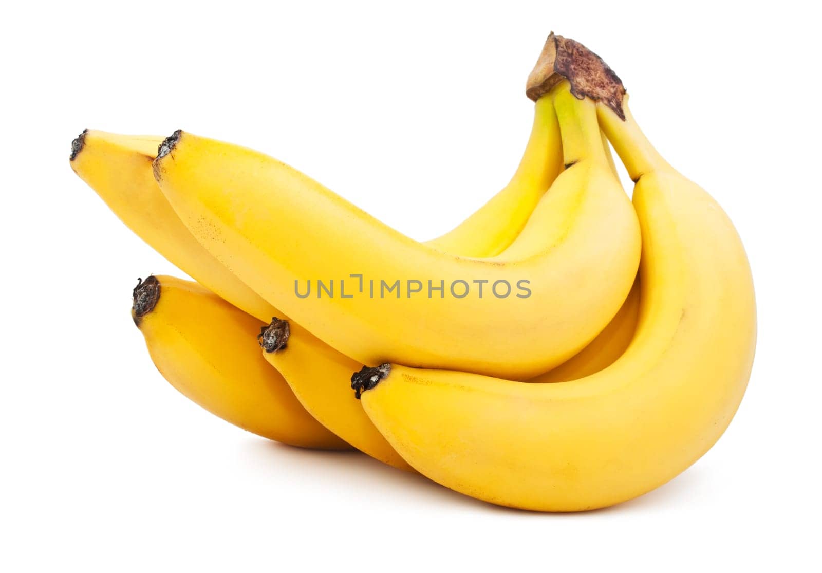 Fresh yellow banana isolated on white background