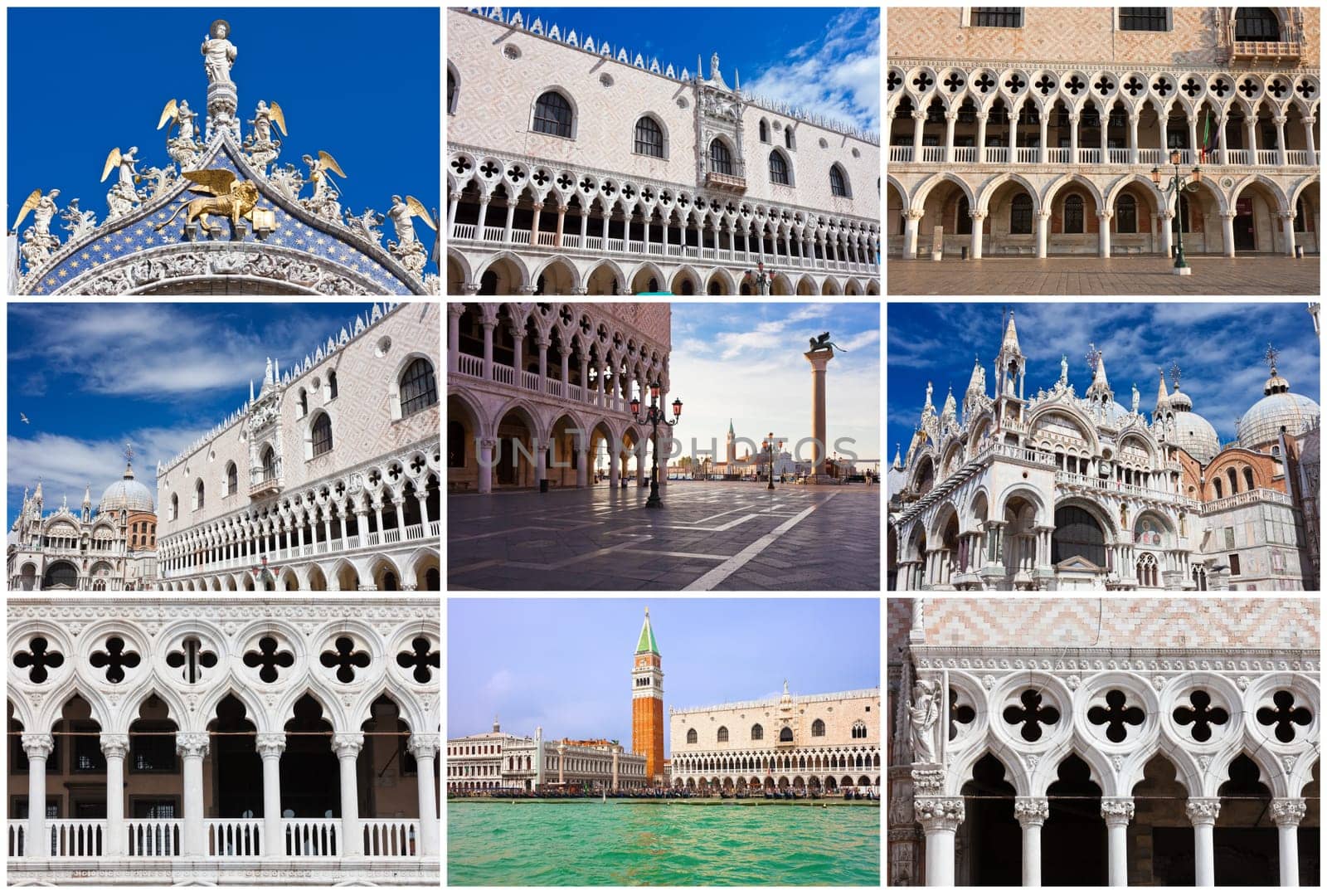 Bell Tower and Doge's Palace on San Marco sqaure, Venice, Italy