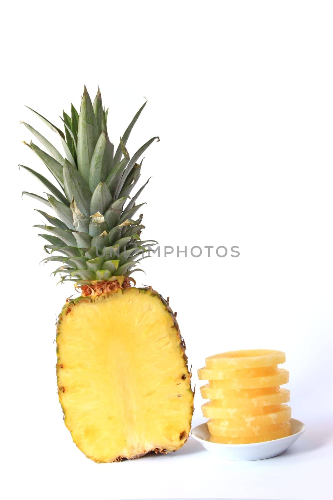 Pineapple (Ananas comosus,Ananas sativus) - fresh,cut fruit and canned slices